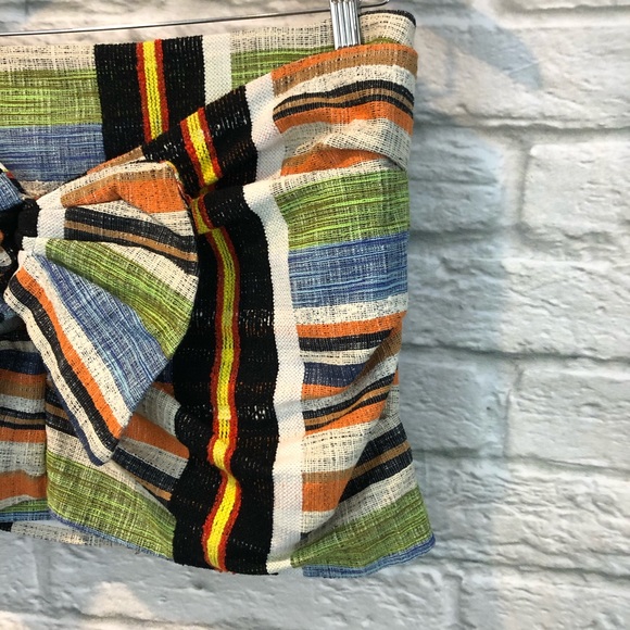 NWT No.21 Size 40 Colorful Woven Mini Skirt w/ Bow - Picture 4 of 14